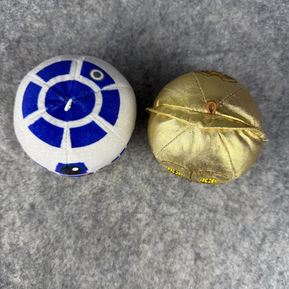Hallmark Fluffballs Star Wars C3PO R2D2 Plush Lot‎ of 2 Ornaments